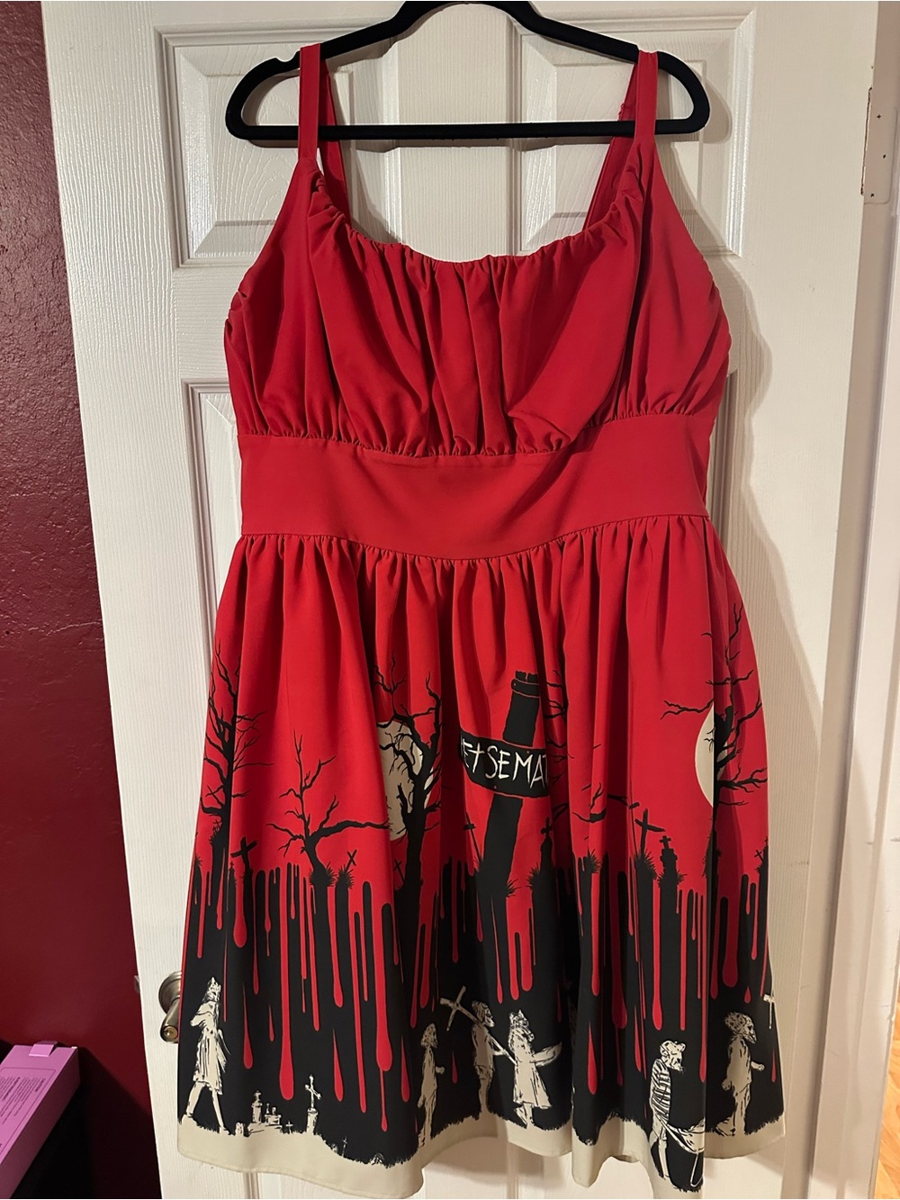 Vixen by Micheline Pitt Red Pet Sematary Ingenue Dress